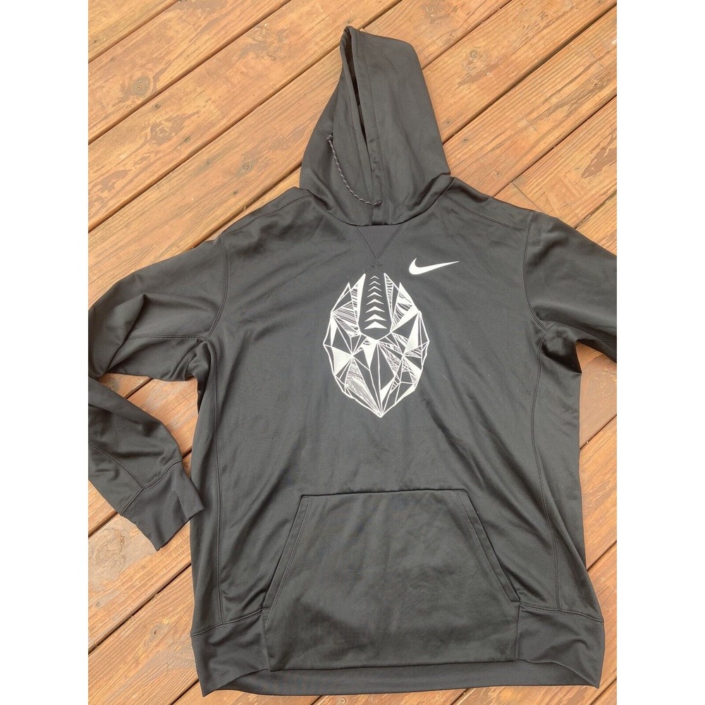 Nike Football Hoodie Sweatshirt Men's Size XXLT Black Long Sleeve NICE